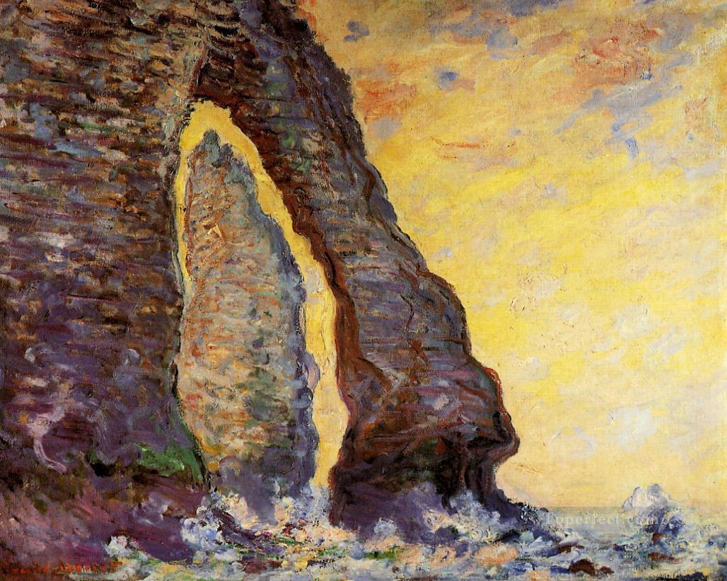 The Rock Needle Seen through the Porte d Aval Claude Monet Oil Paintings